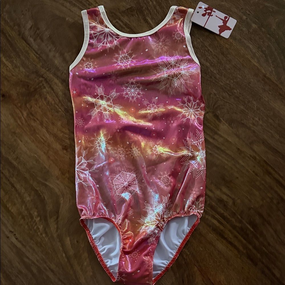 Metallic Cutout Back Leotard girls size 12